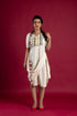 OFF WHITE SHORT DRAPE DRESS